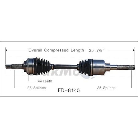 Surtrack Axle Cv Axle Shaft, Fd-8145 FD-8145